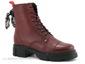 Achat chaussures GoodStep Femme Boots, vente Good Step 3621-D13 bordeaux - Bottine plateforme - Foulard