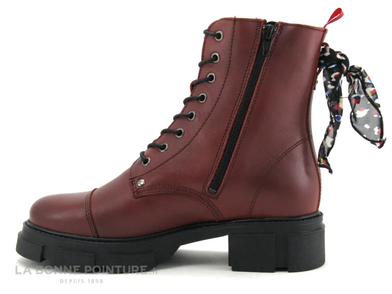 Achat chaussures GoodStep Femme Boots, vente Good Step 3621-D13 bordeaux - Bottine plateforme - Foulard