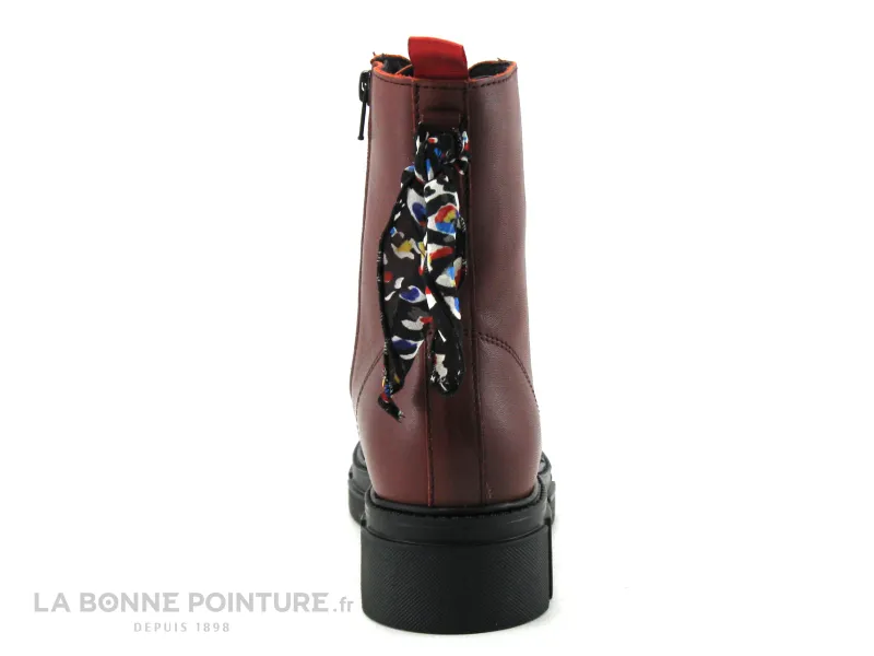 Achat chaussures GoodStep Femme Boots, vente Good Step 3621-D13 bordeaux - Bottine plateforme - Foulard