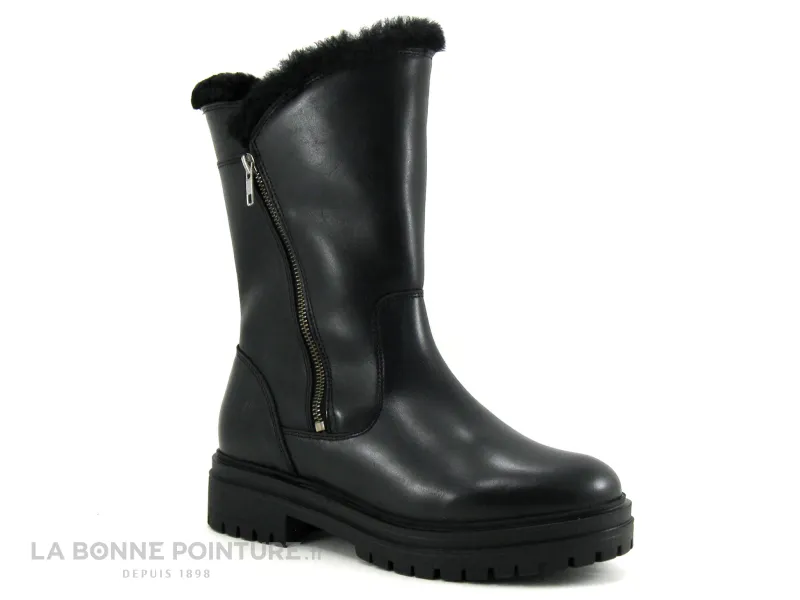 Achat chaussures Hooper Femme Bottine, vente Hooper LUKE Noir - Bottine Femme avec fourrure