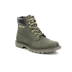 Boots homme à semelles crantées COLORADO 2.0 olive foncé en cuir Caterpillar - Boots et bottines Homme sur 