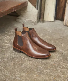 Bottines chelsea pour homme: L'Homme Pressé Cuir Marron Grainé