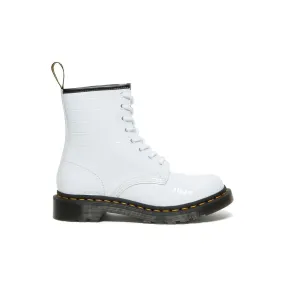 Bottines Dr martens 1460 w croco blanc