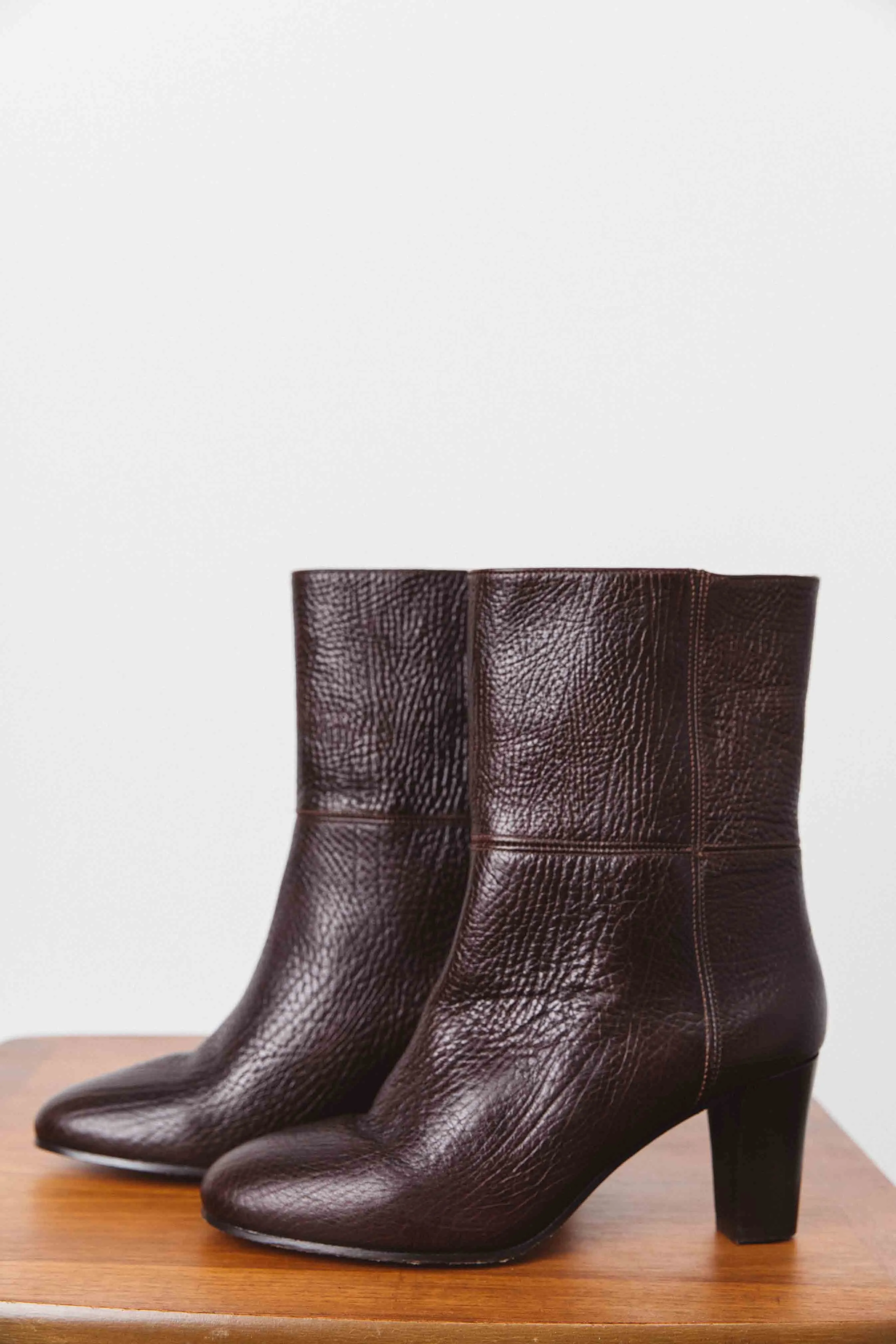 Bottines Nivia marron gravé