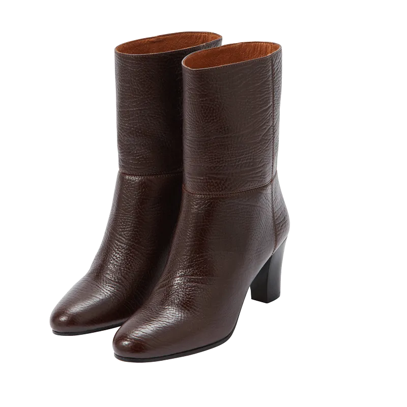 Bottines Nivia marron gravé