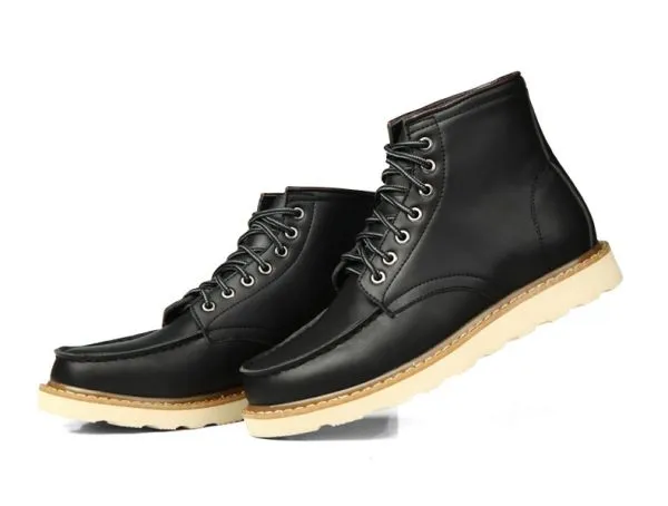 Bottines Vintage pour Homme Work Boots Cuir