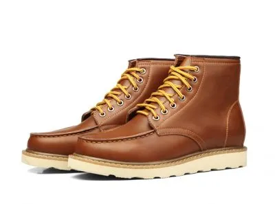 Bottines Vintage pour Homme Work Boots Cuir