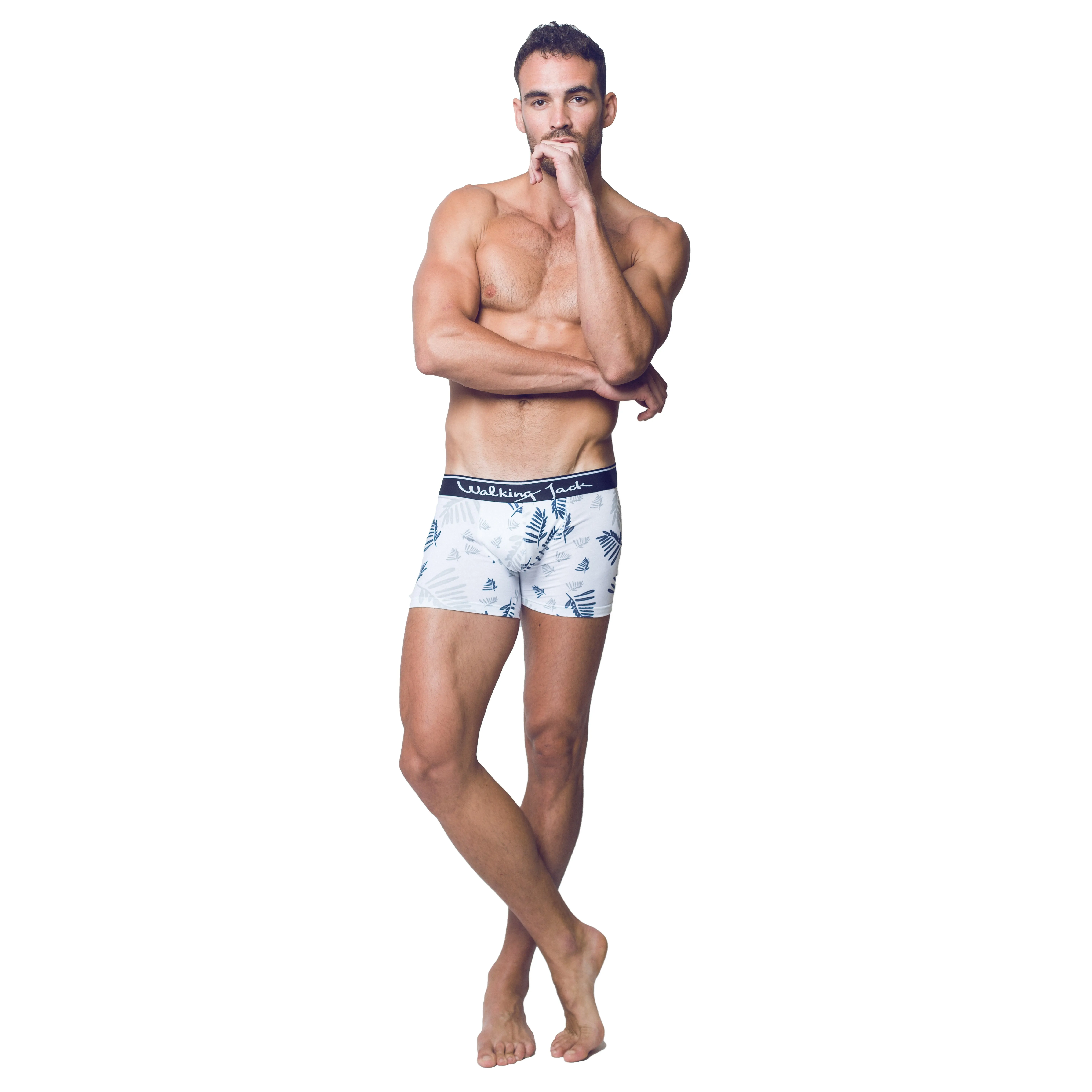 Boxer Fern Print - Walking Jack : vente shorty boxers homme Walking...