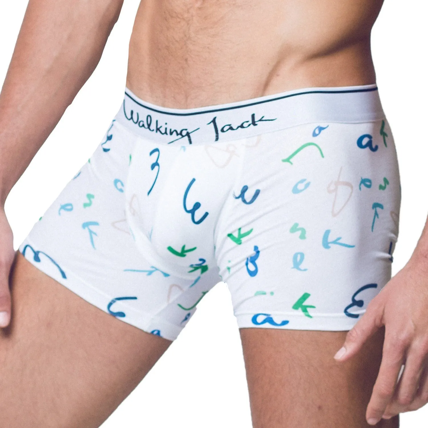 Boxer Letters Print - Walking Jack : vente shorty boxers homme Walk...