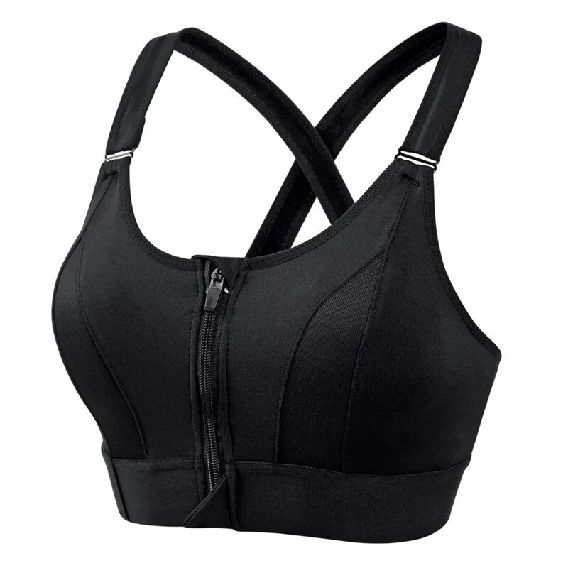 Brassière de sport fermeture avant pour femme