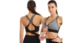 Brassière de sport fermeture avant pour femme