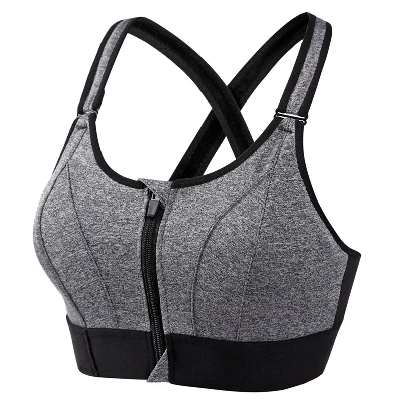 Brassière de sport fermeture avant pour femme