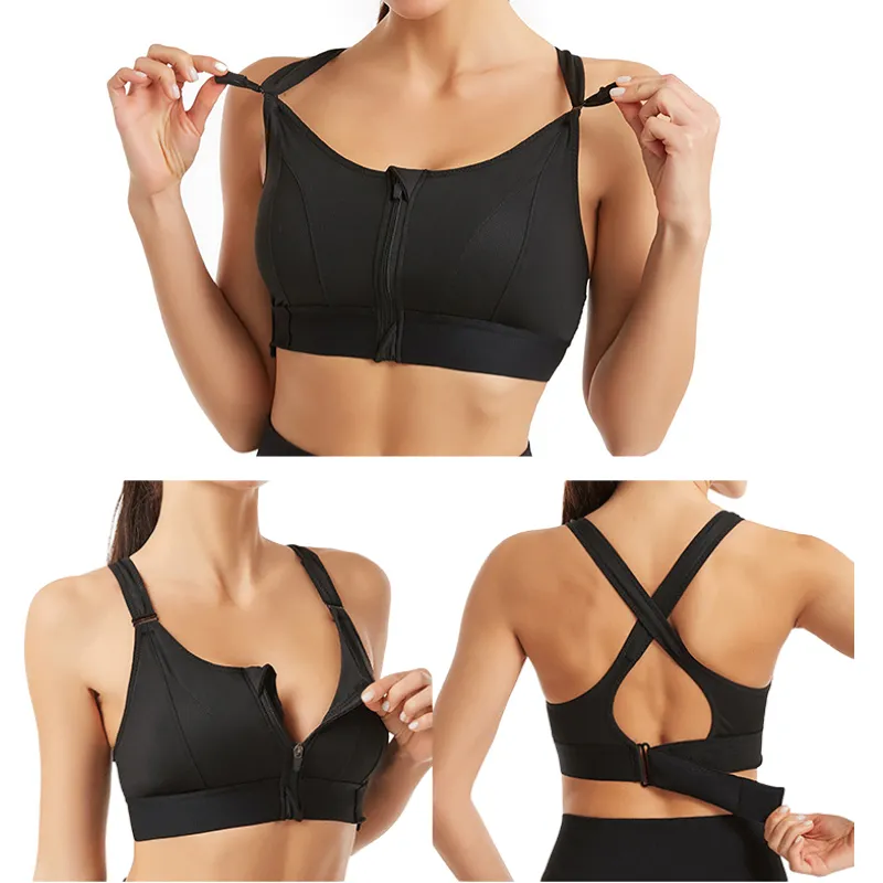 Brassière de sport fermeture avant pour femme