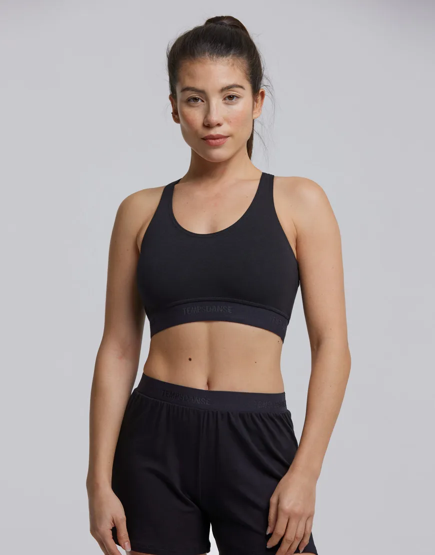 Brassière sport Temps Danse GENNY Noir - Avant scène