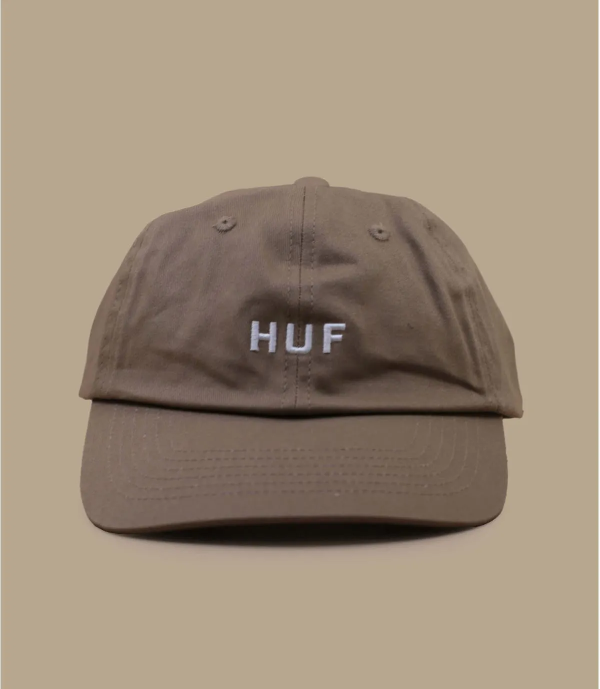 Casquette baseball beige coton - Casquette Set OG biscuit Huf : Headict