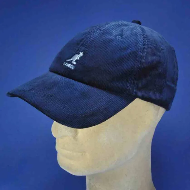 Casquette Baseball KANGOL en velours navy | Casquette mixte