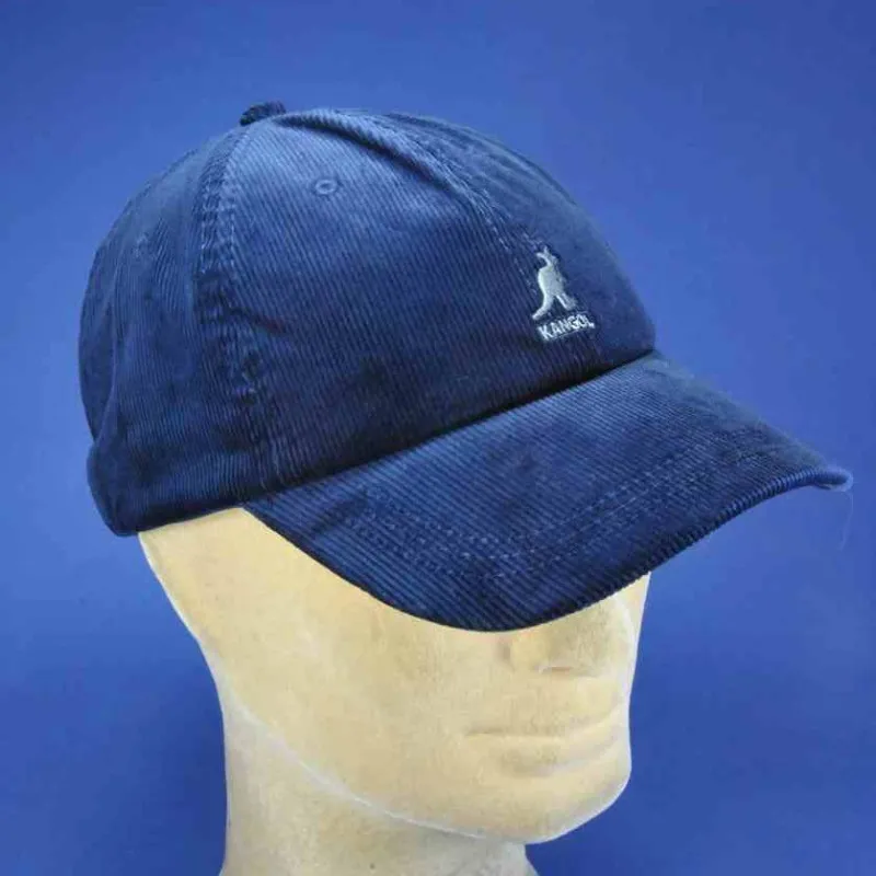 Casquette Baseball KANGOL en velours navy | Casquette mixte