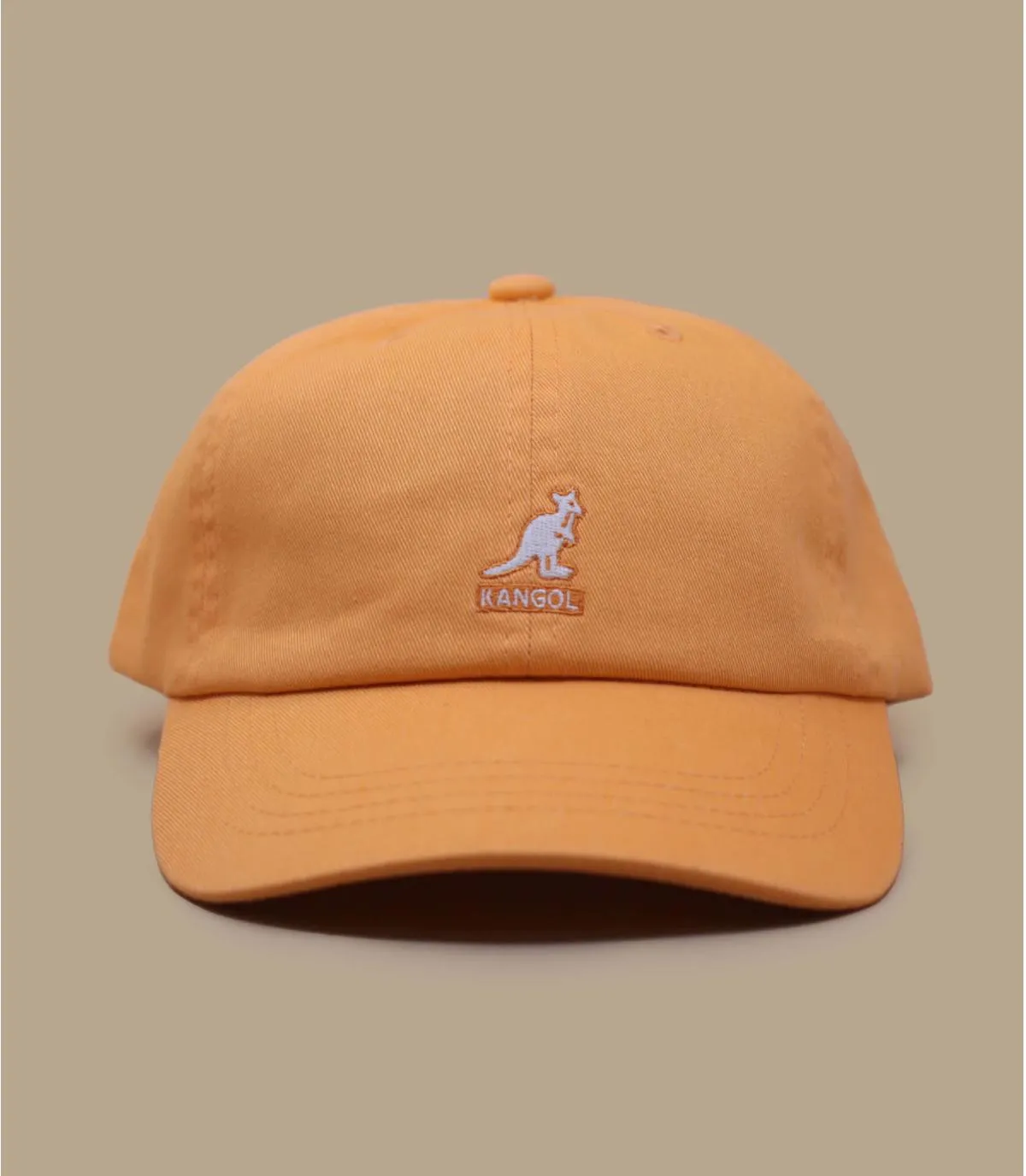 casquette baseball orange kangol - Casquette Washed Baseball papaya milk Kangol : Headict