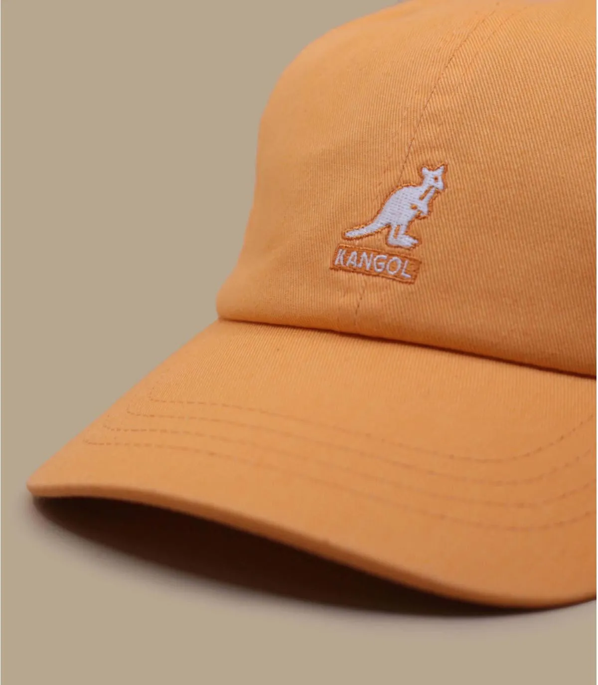 casquette baseball orange kangol - Casquette Washed Baseball papaya milk Kangol : Headict