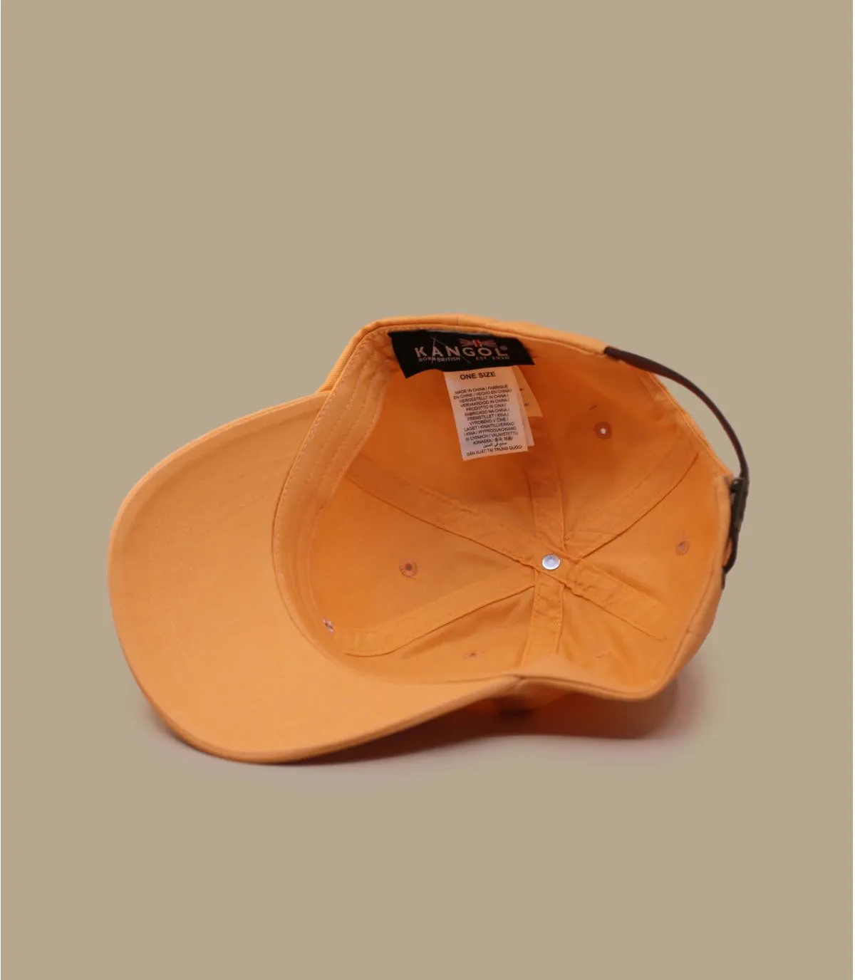 casquette baseball orange kangol - Casquette Washed Baseball papaya milk Kangol : Headict