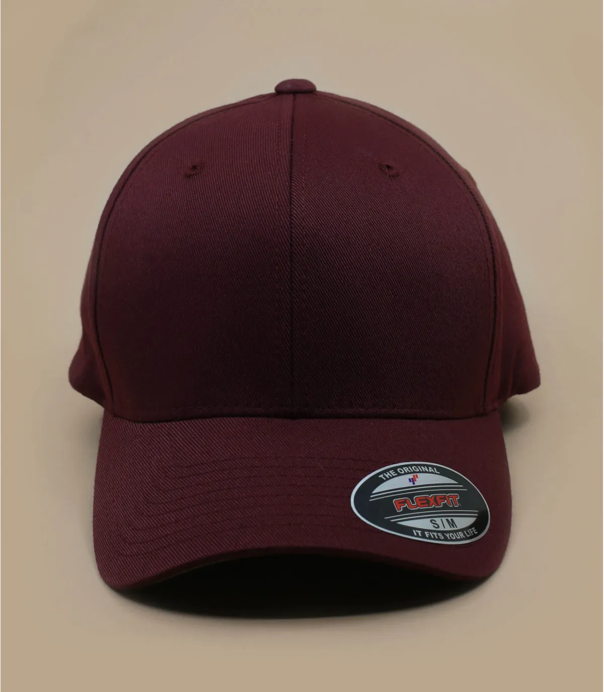 casquette curve bordeaux - Casquette maroon flexfit par Flexfit : Headict