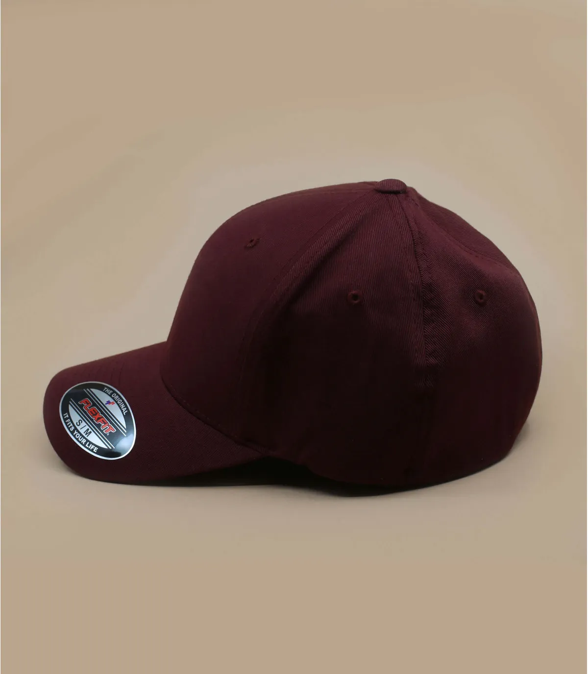 casquette curve bordeaux - Casquette maroon flexfit par Flexfit : Headict