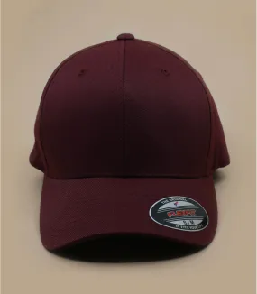 casquette curve bordeaux - Casquette maroon flexfit par Flexfit : Headict