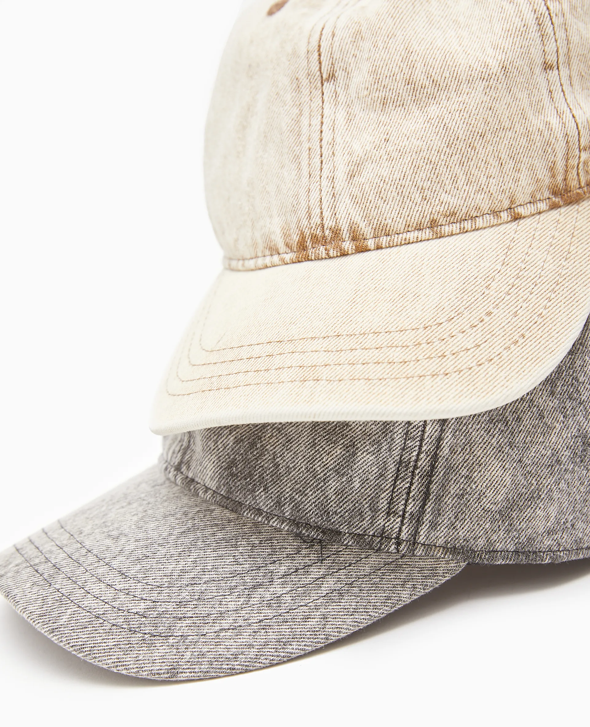 Casquette en jean délavé