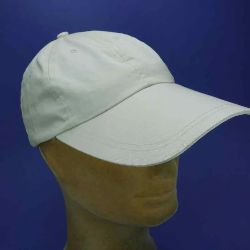 Casquette longue visière en coton coloris écru | Casquette mixte