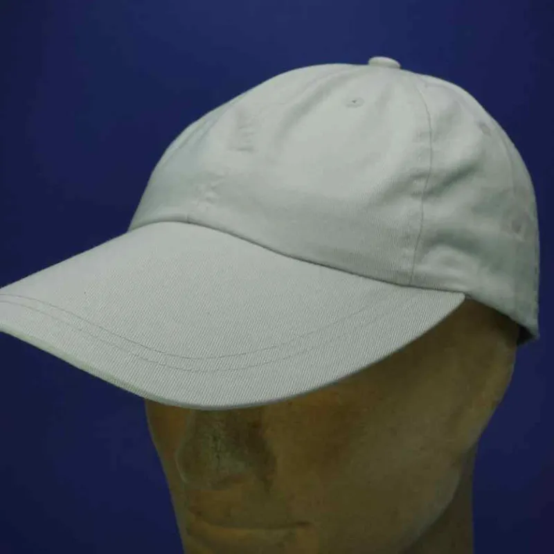 Casquette longue visière en coton coloris écru | Casquette mixte