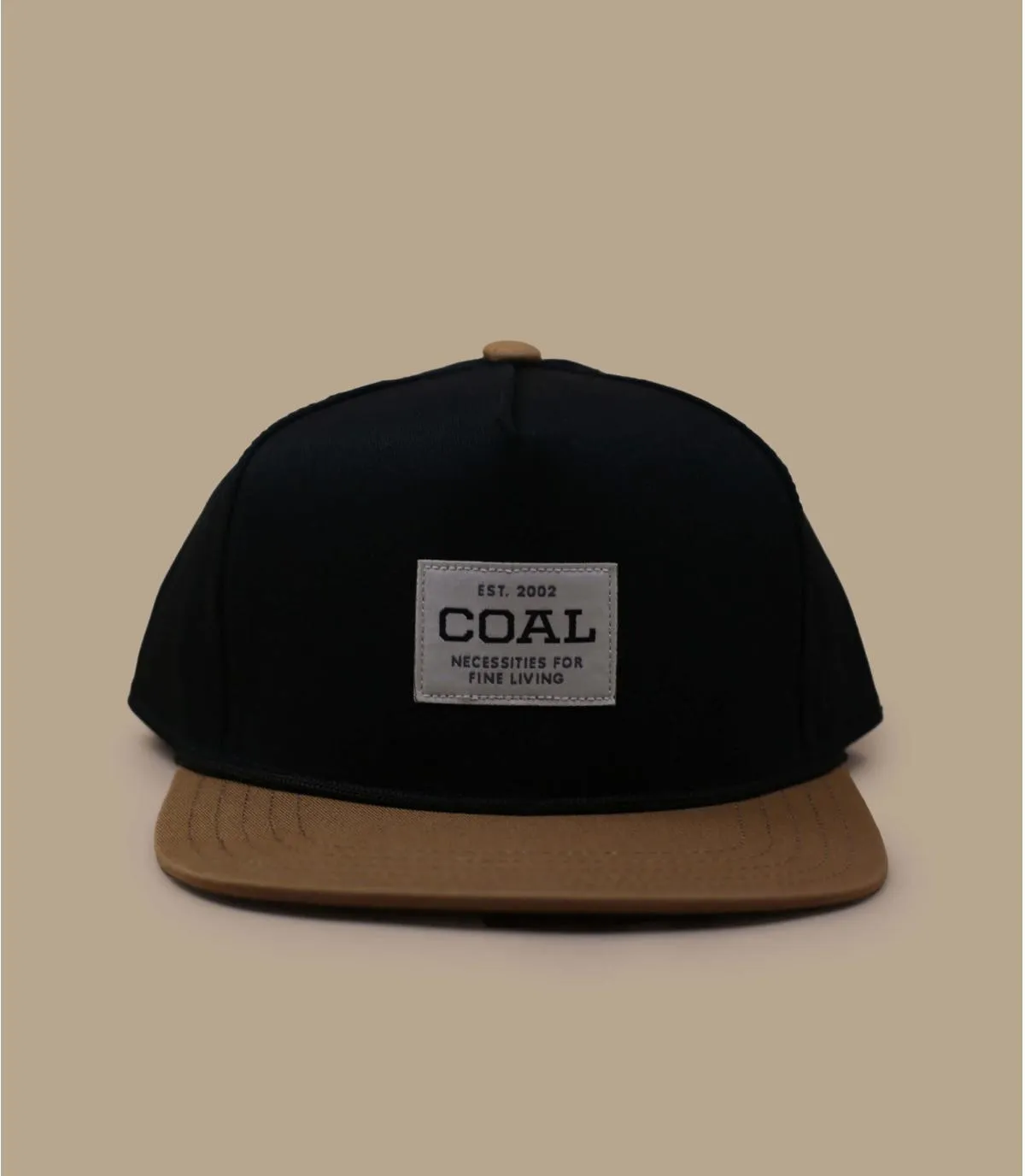 Casquette snapback noir marron - Casquette The Uniform black khaki Coal : Headict