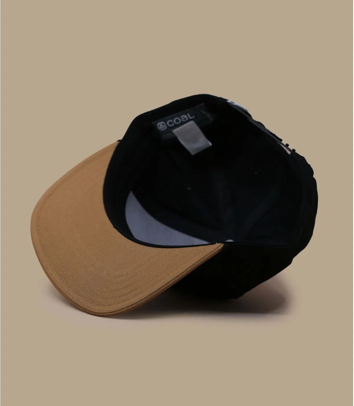 Casquette snapback noir marron - Casquette The Uniform black khaki Coal : Headict