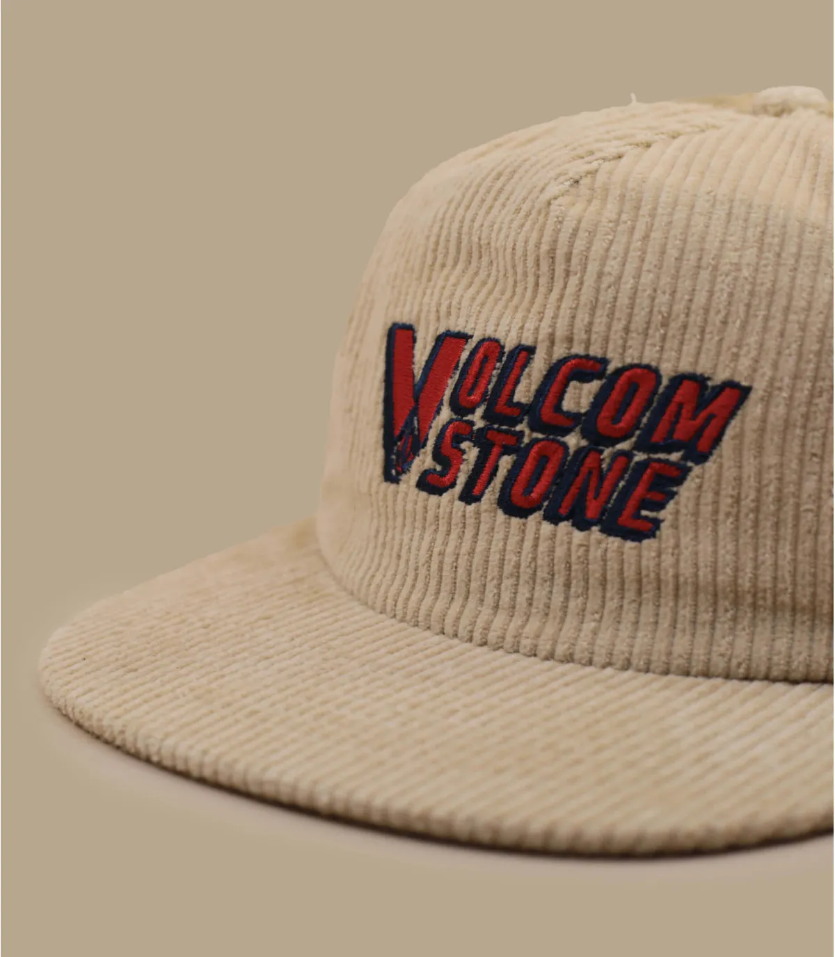 casquette trucker beige - Casquette Stone Draft Cheese straw Volcom : Headict