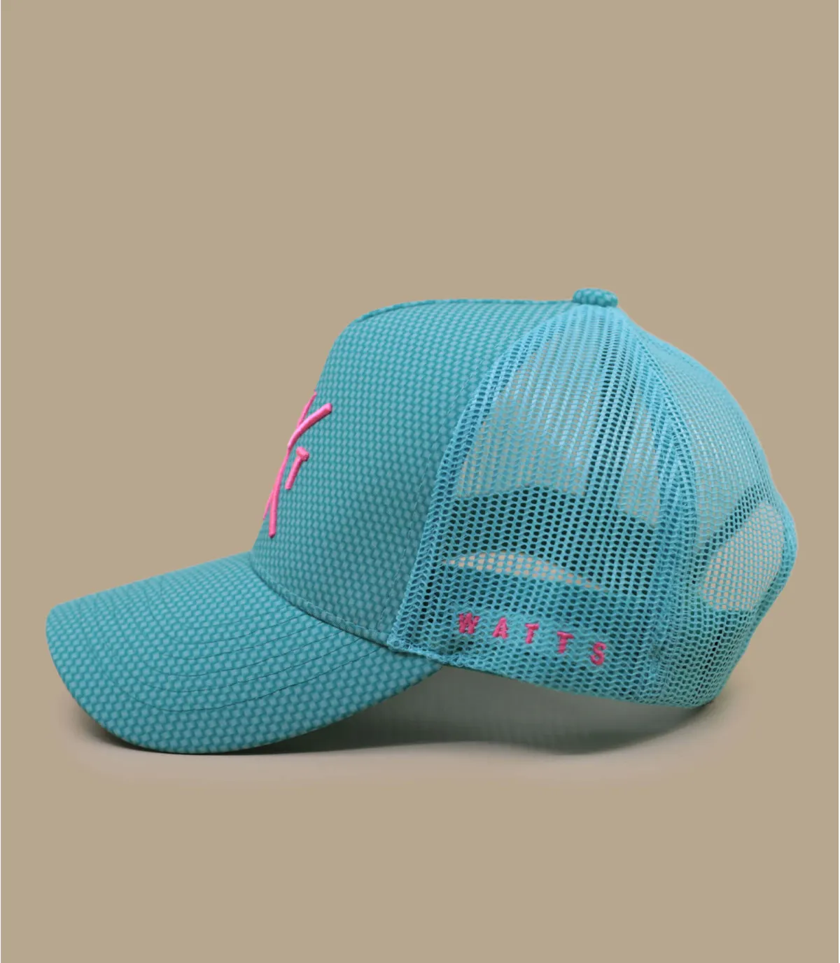 casquette trucker bleue - Casquette Trucker Tribe aruba blue Watts : Headict