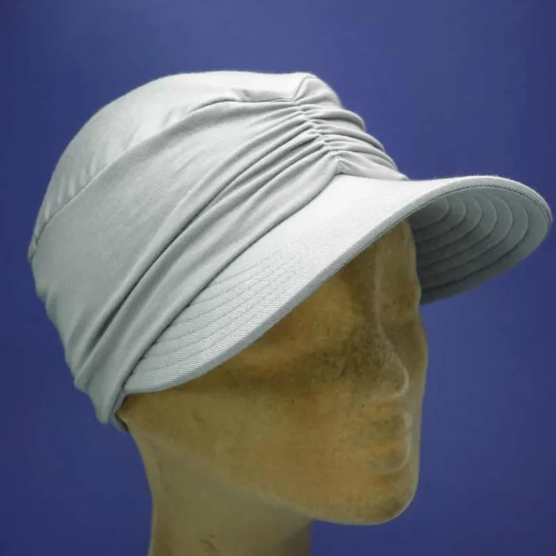 Casquette à grande visière couleur écume | Casquette été femme