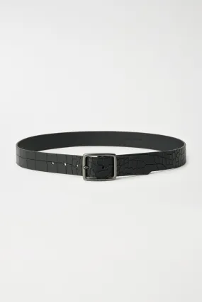 CEINTURE EN CUIR TEXTURÉ