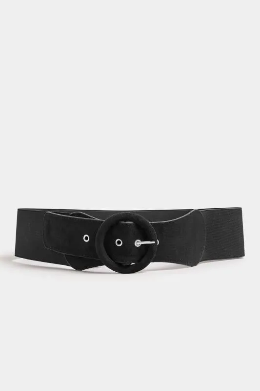 Ceinture Noire Stretch Effet Daim