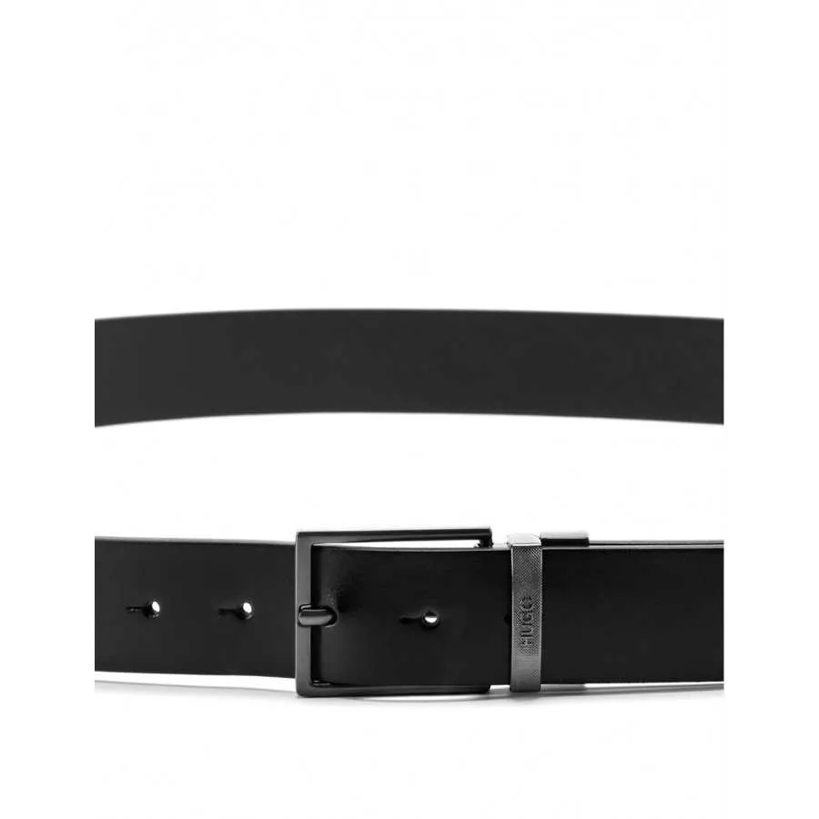 Ceinture réversible noire - Hugo