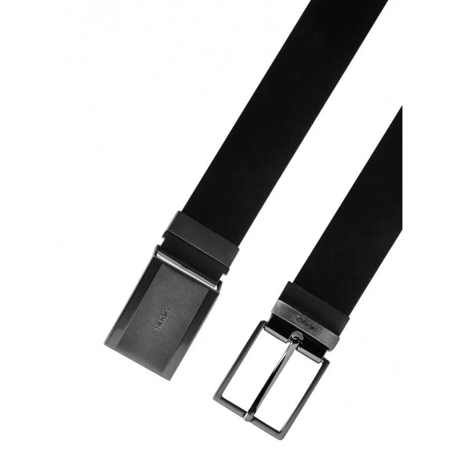 Ceinture réversible noire - Hugo