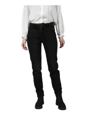 CHATTAWAK - Pantalon coton slim - Noir