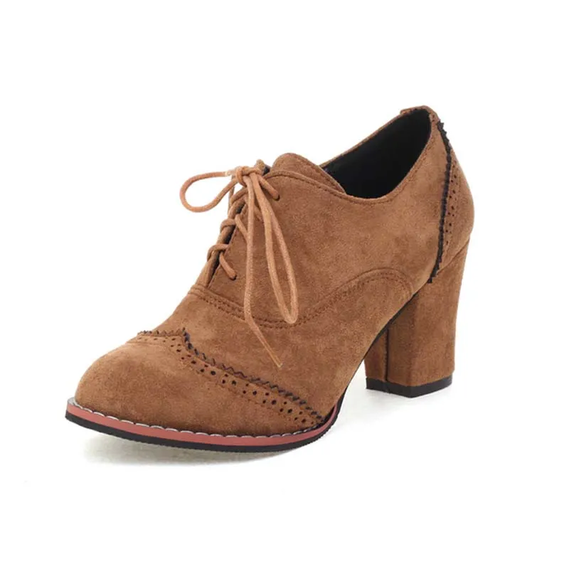 Chaussures Année 80 Derby Marron