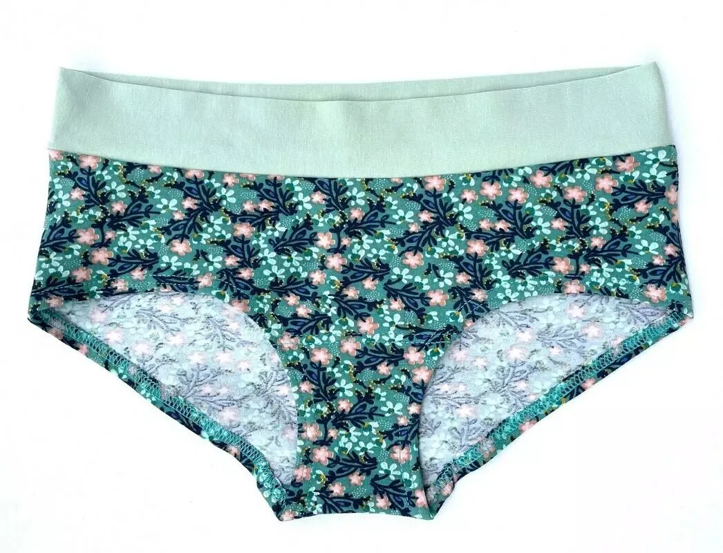 Culotte coton bio petites fleurs taille haute Colorio