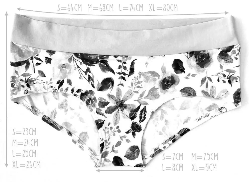 Culotte coton bio petites fleurs taille haute Colorio