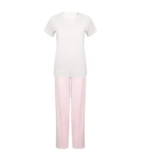 Ensemble de pyjama femme blanc / rose Towel City