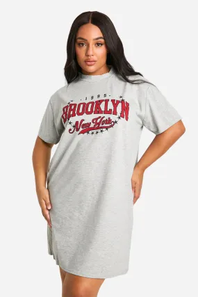 Grande taille - Robe t-shirt à imprimé Brooklyn