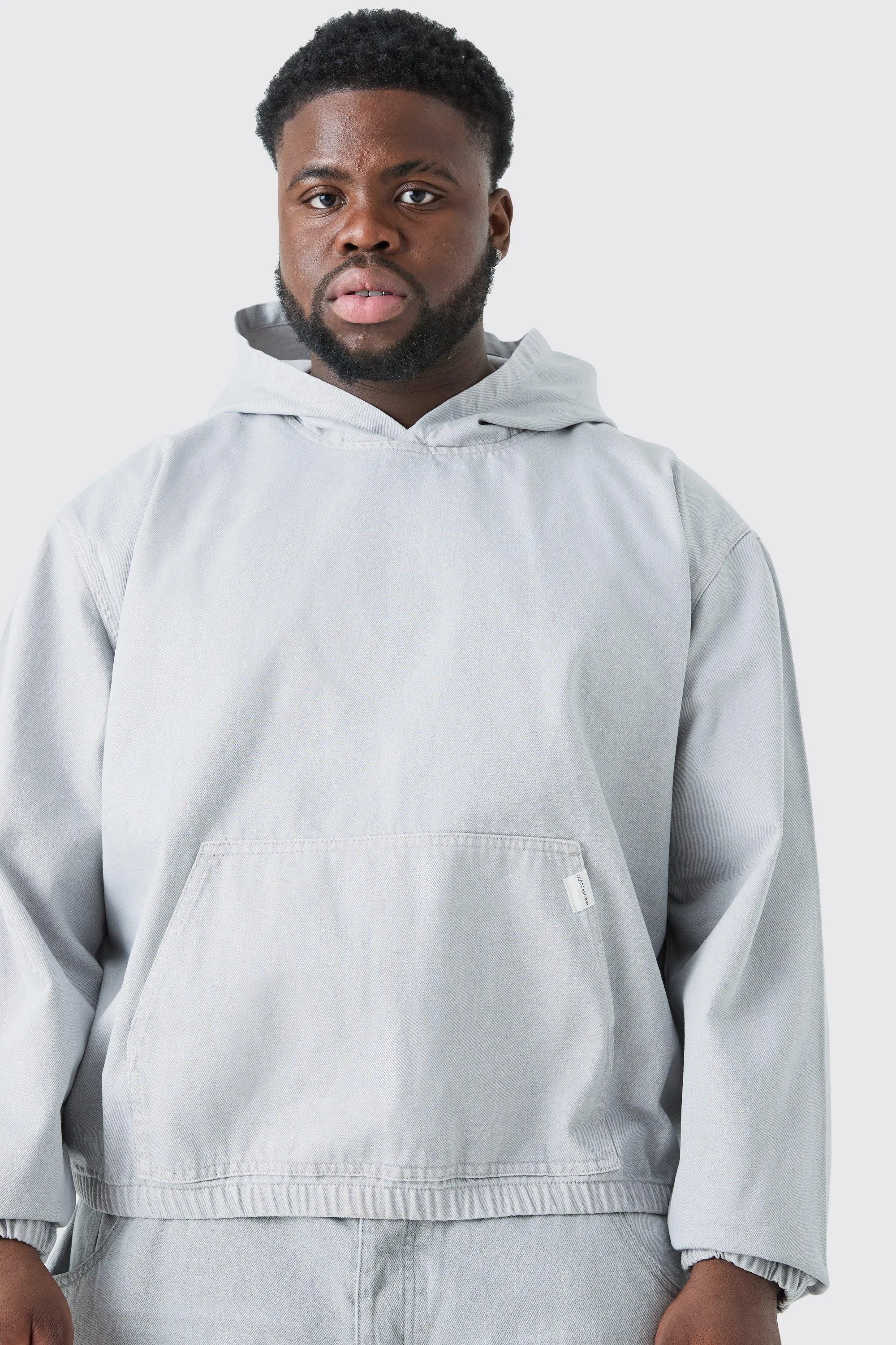 Grande taille - Sweat à capuche surteint en jean