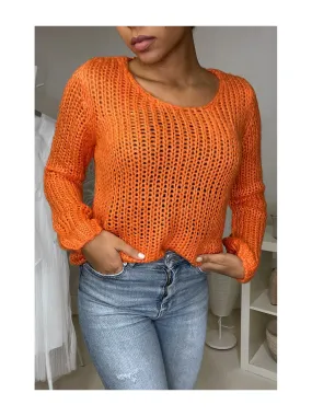 Gros pull orange très agréable à porter