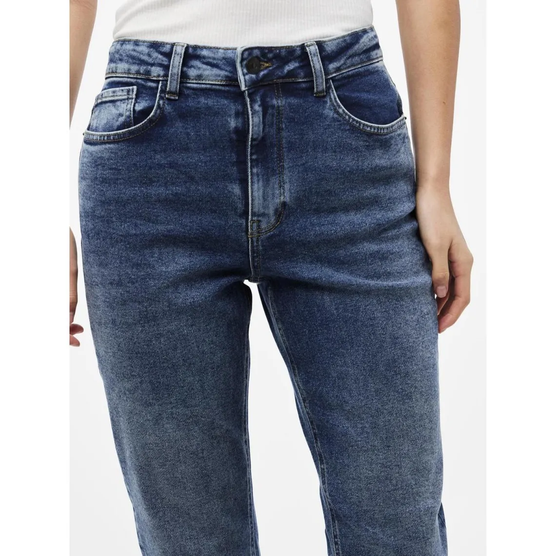 Jean coupe tapered bleu en coton | 3 Suisses