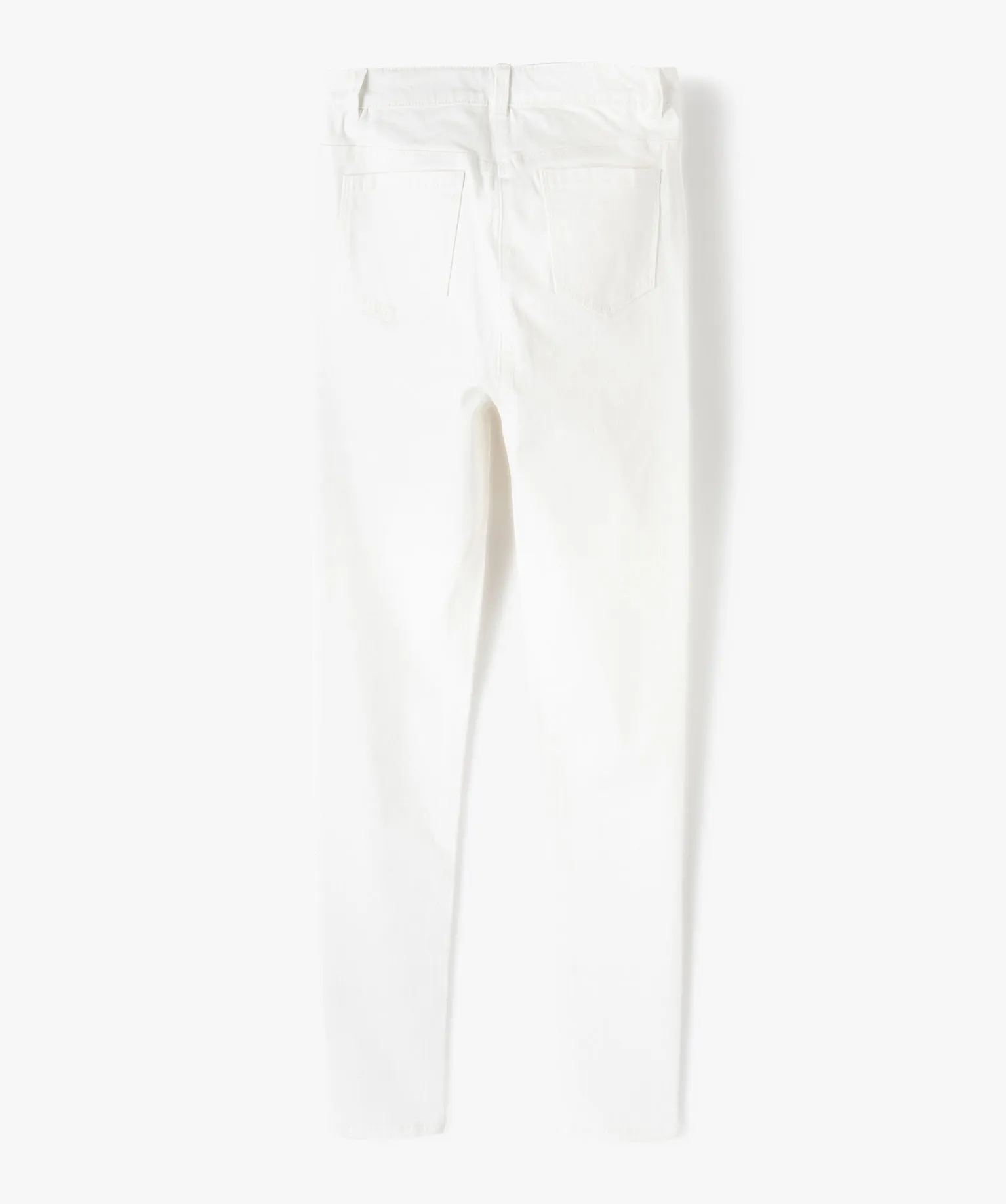 jean fille coupe ultra skinny taille haute blanc jeans