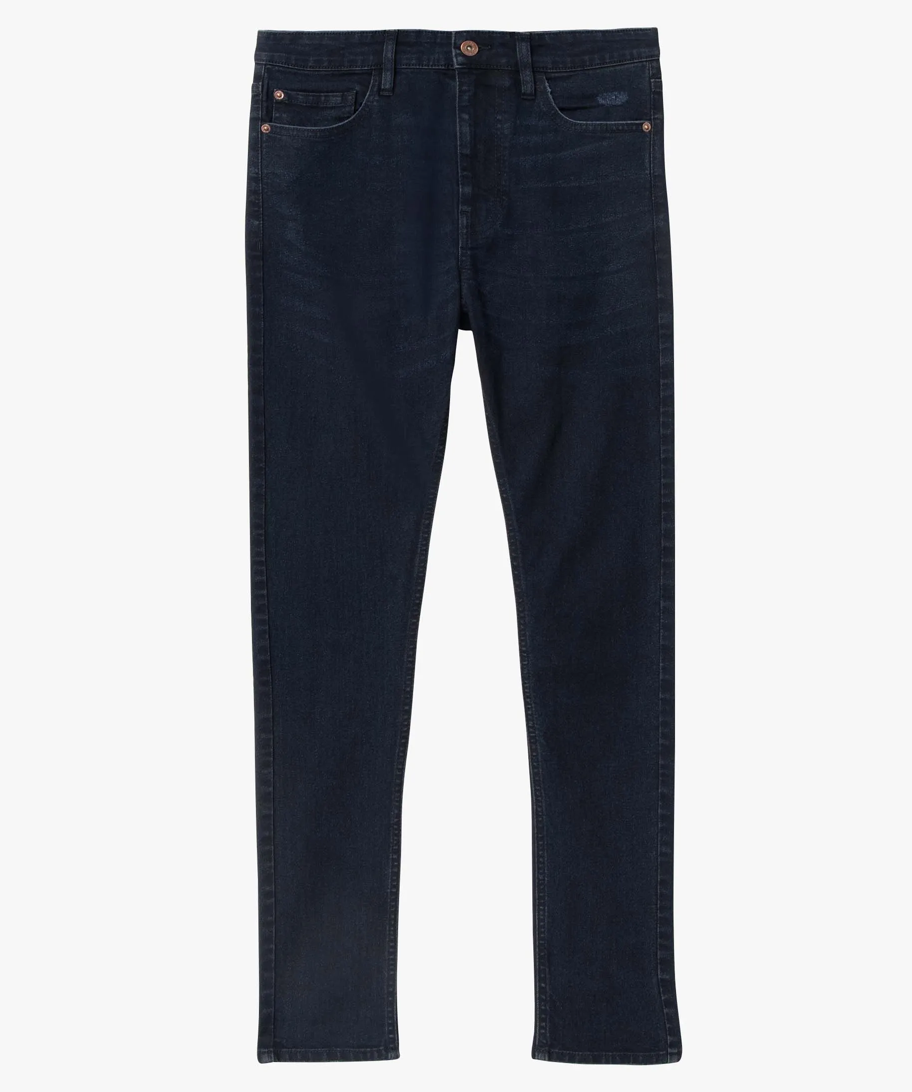 jean homme skinny taille haute en coton stretch bleu jeans